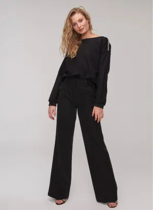 13741 Black Wide Leg Trousers