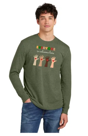 Adult Long Sleeve Shirt "Olive Green" - Everyone Is Welcome Here