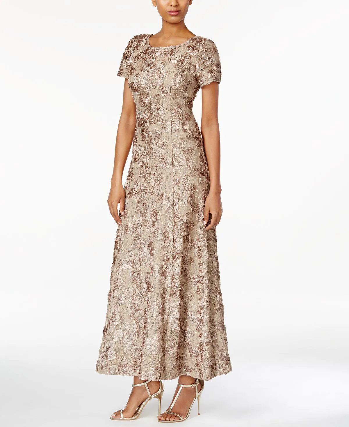 Alex Evenings Rosette A-Line Dress