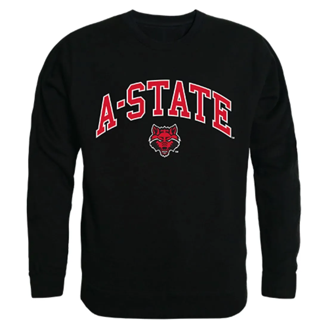 Arkansas State University A-State Campus Crewneck Pullover Sweatshirt Sweater Black