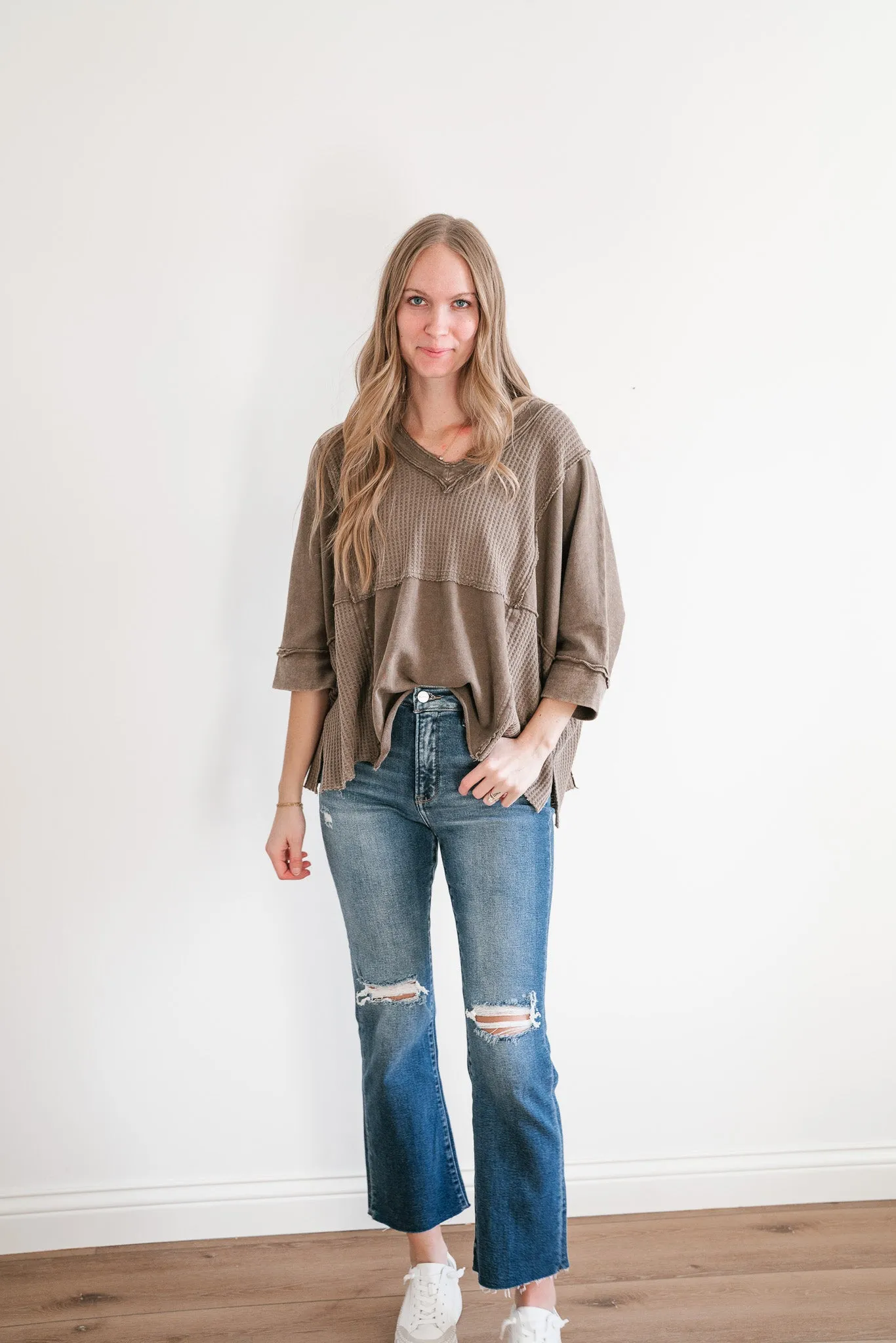 Back To You Waffle Knit Top