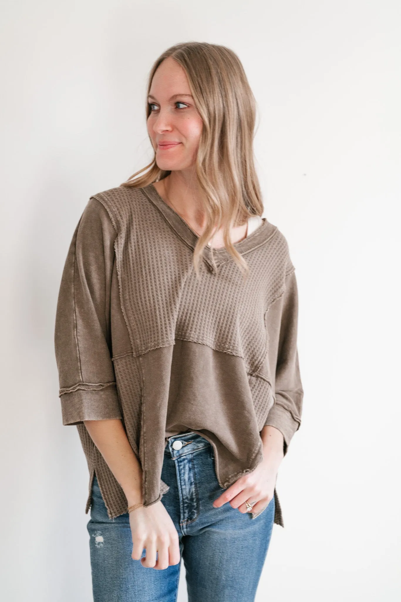 Back To You Waffle Knit Top
