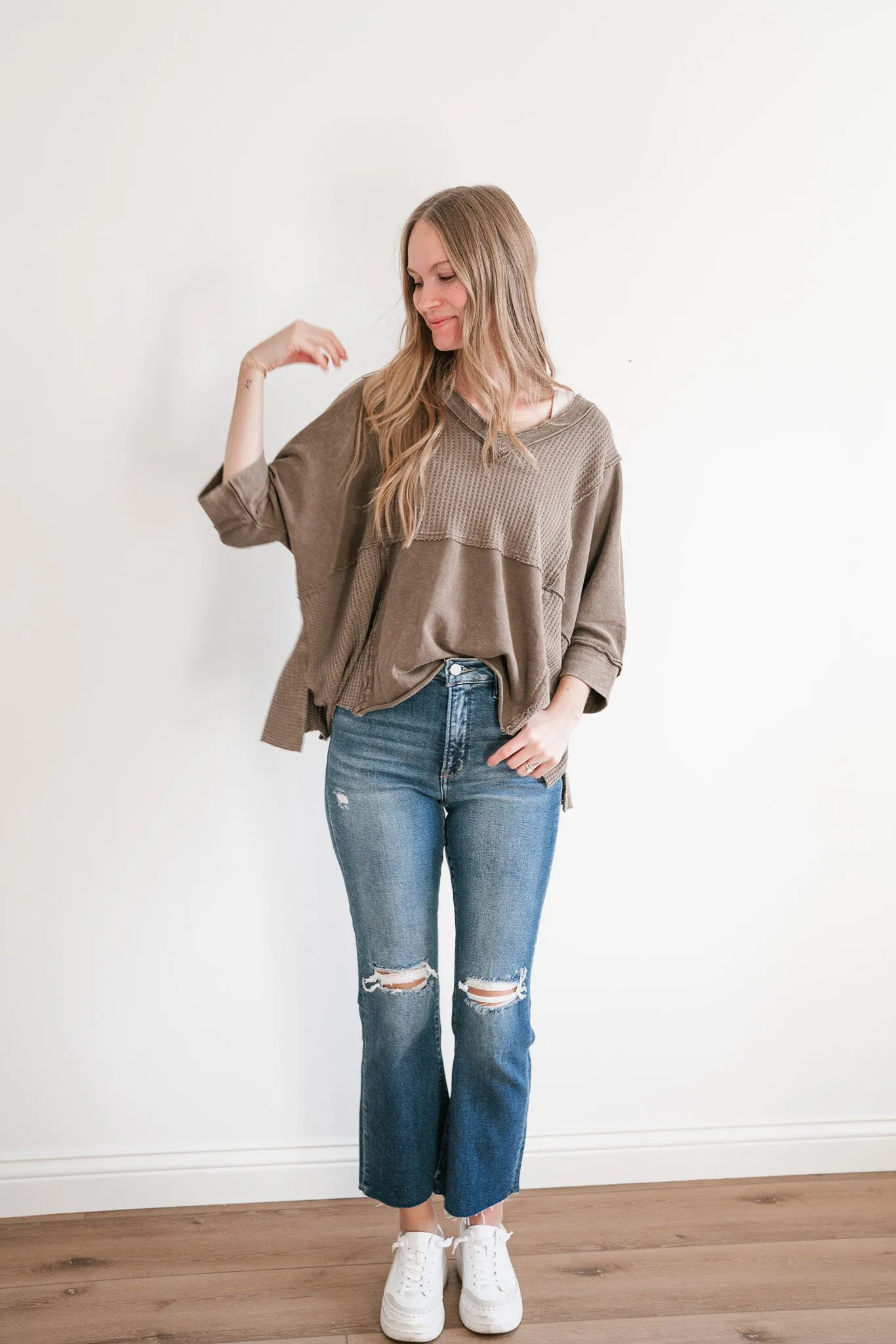 Back To You Waffle Knit Top