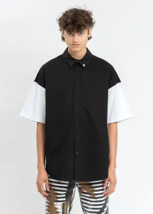 Black 'W11D" Embroidered Short Sleeve Shirt