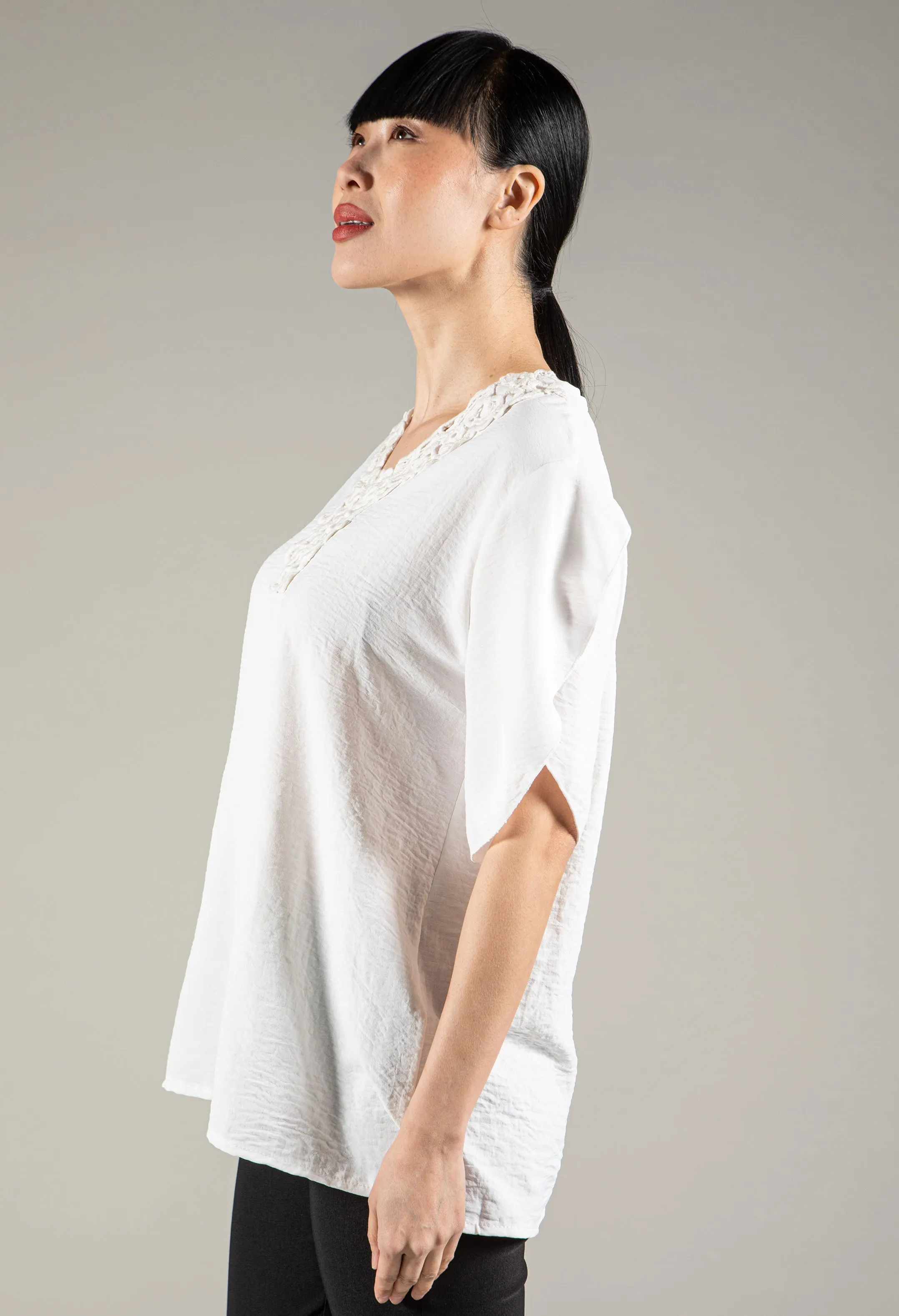 Crochet Neckline Top