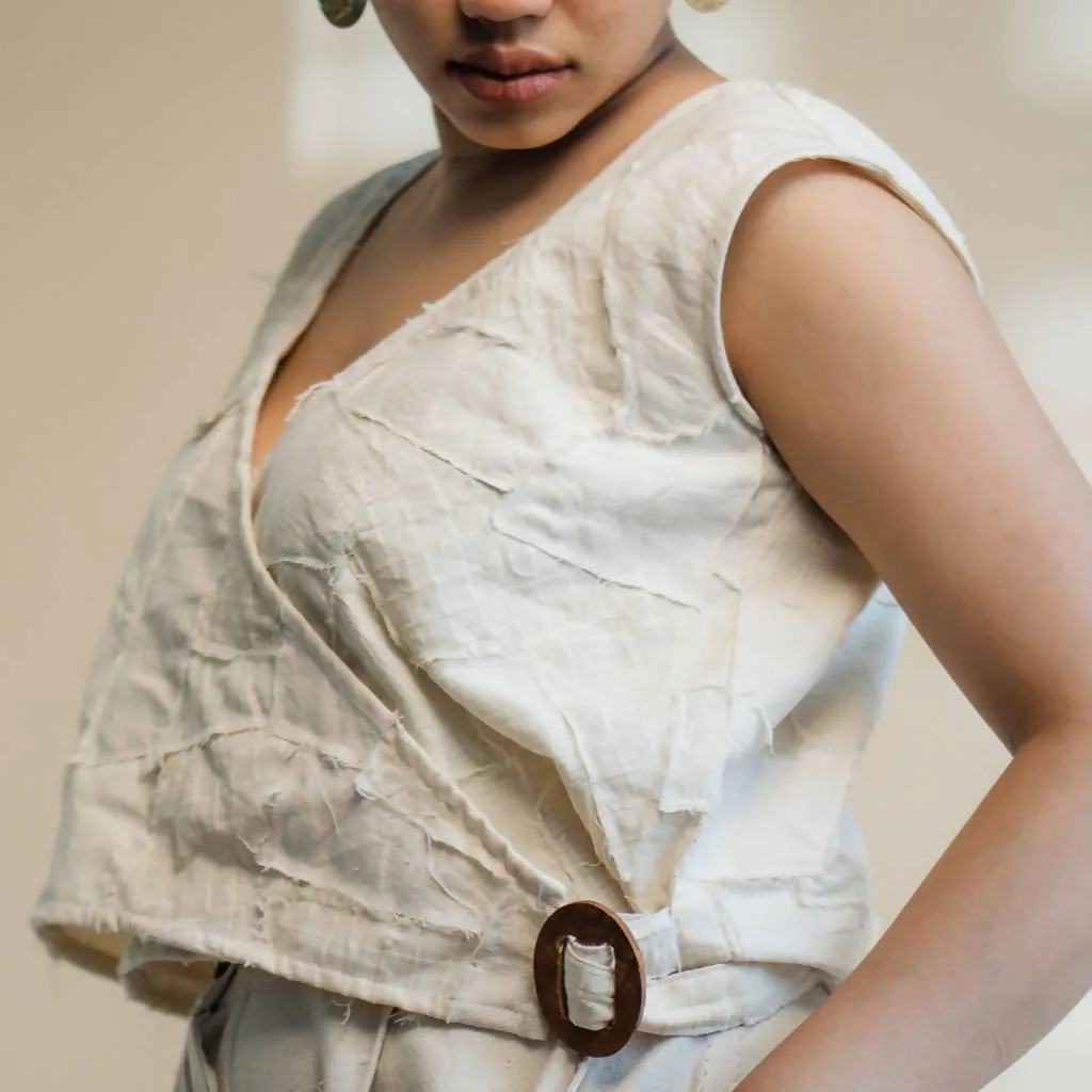Dawning Upcycled Overlap Vest