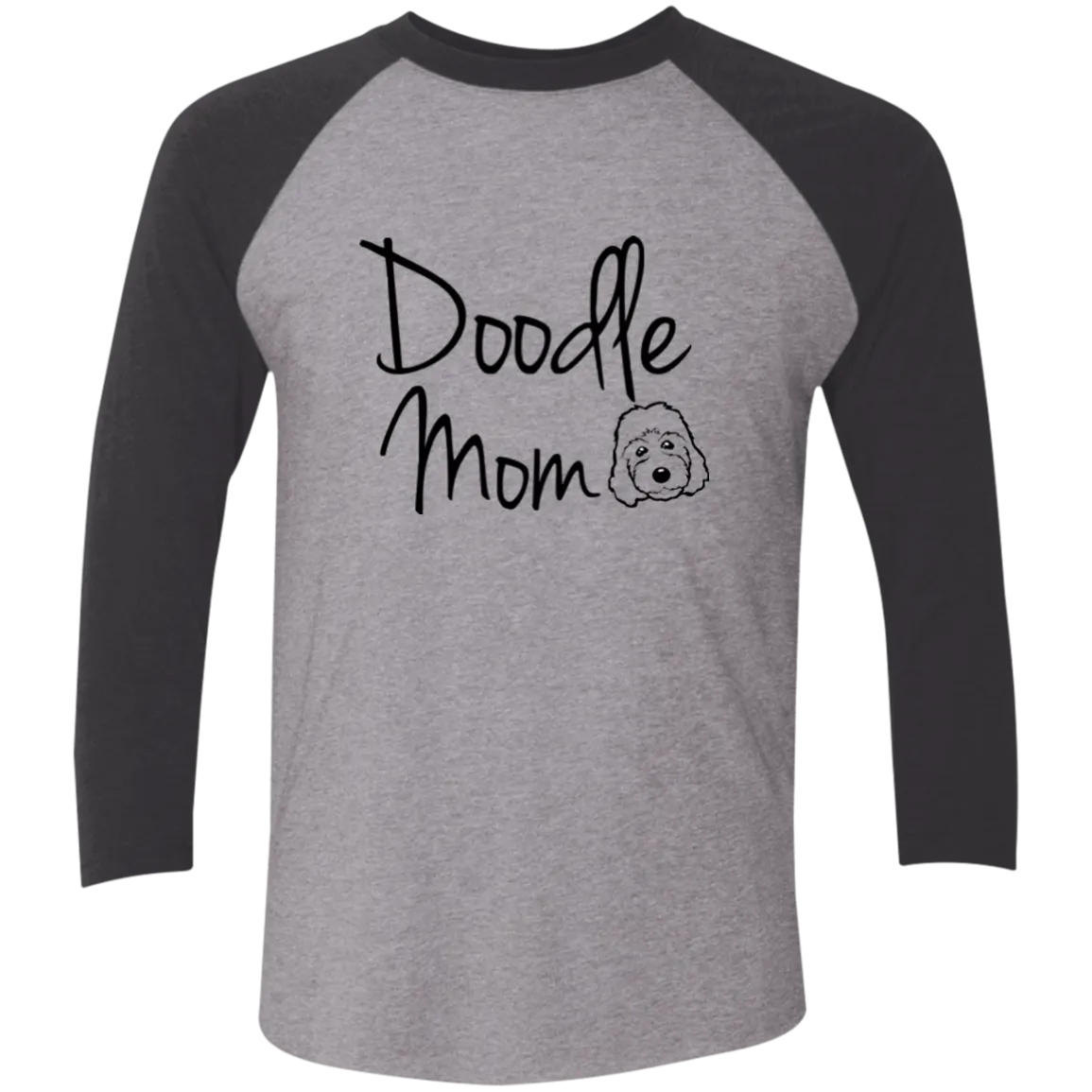 Doodle Mom 3/4 Sleeve Baseball Raglan T-Shirt - Goldendoodle or Labradoodle