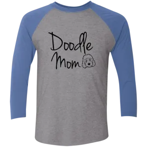 Doodle Mom 3/4 Sleeve Baseball Raglan T-Shirt - Goldendoodle or Labradoodle