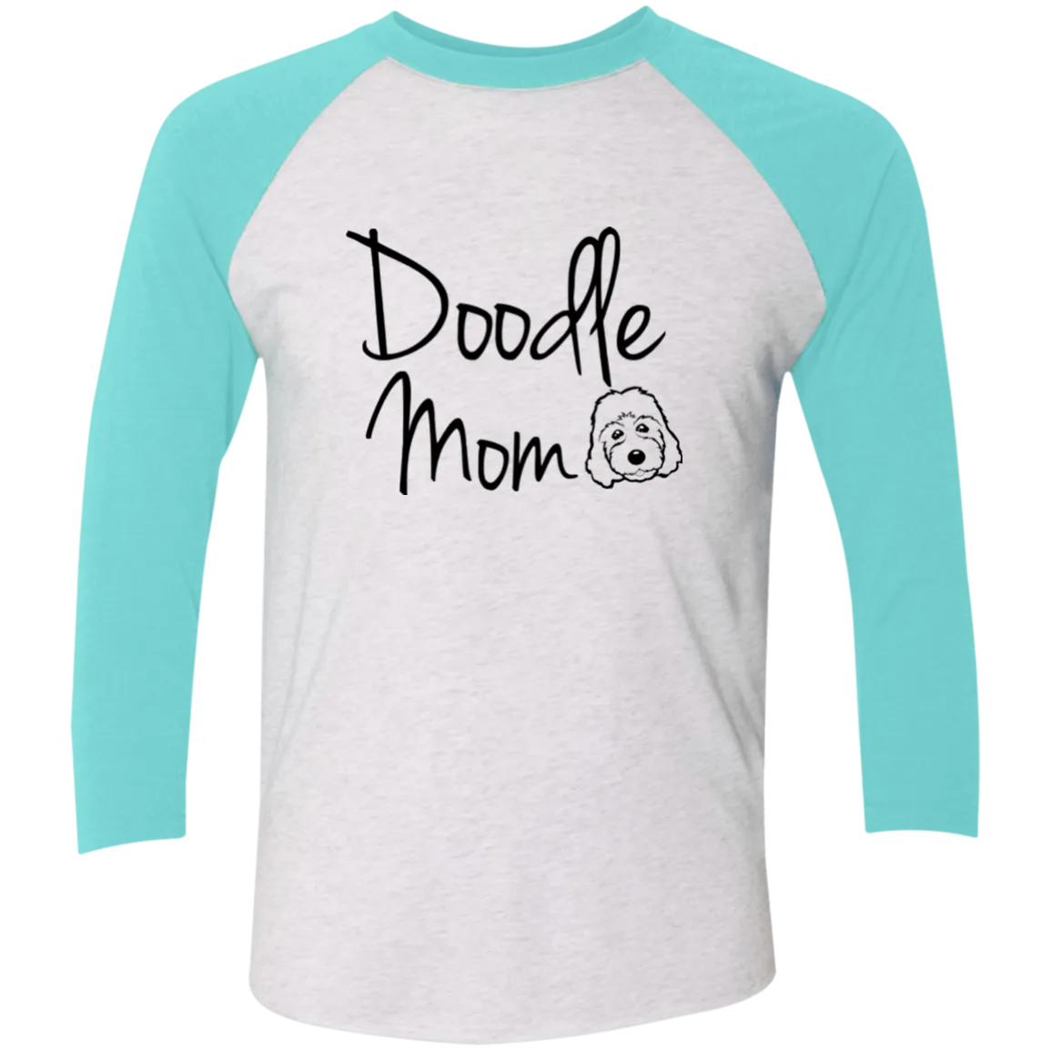 Doodle Mom 3/4 Sleeve Baseball Raglan T-Shirt - Goldendoodle or Labradoodle
