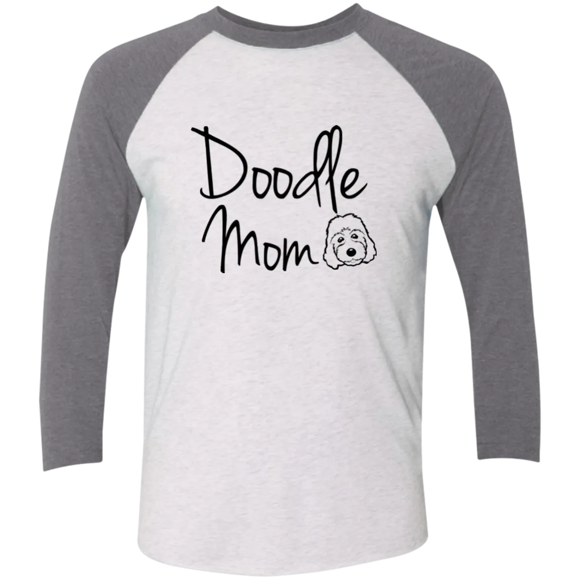 Doodle Mom 3/4 Sleeve Baseball Raglan T-Shirt - Goldendoodle or Labradoodle