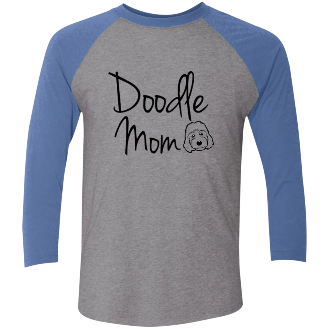 Doodle Mom 3/4 Sleeve Baseball Raglan T-Shirt - Goldendoodle or Labradoodle