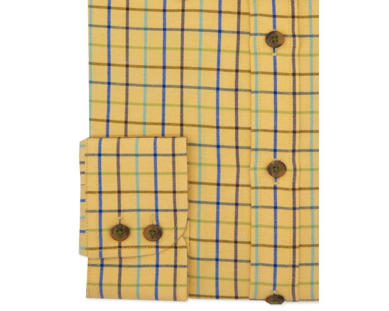 Double Two Gold Tattersall Check Long Sleeve Casual Shirt Size 15 - 23