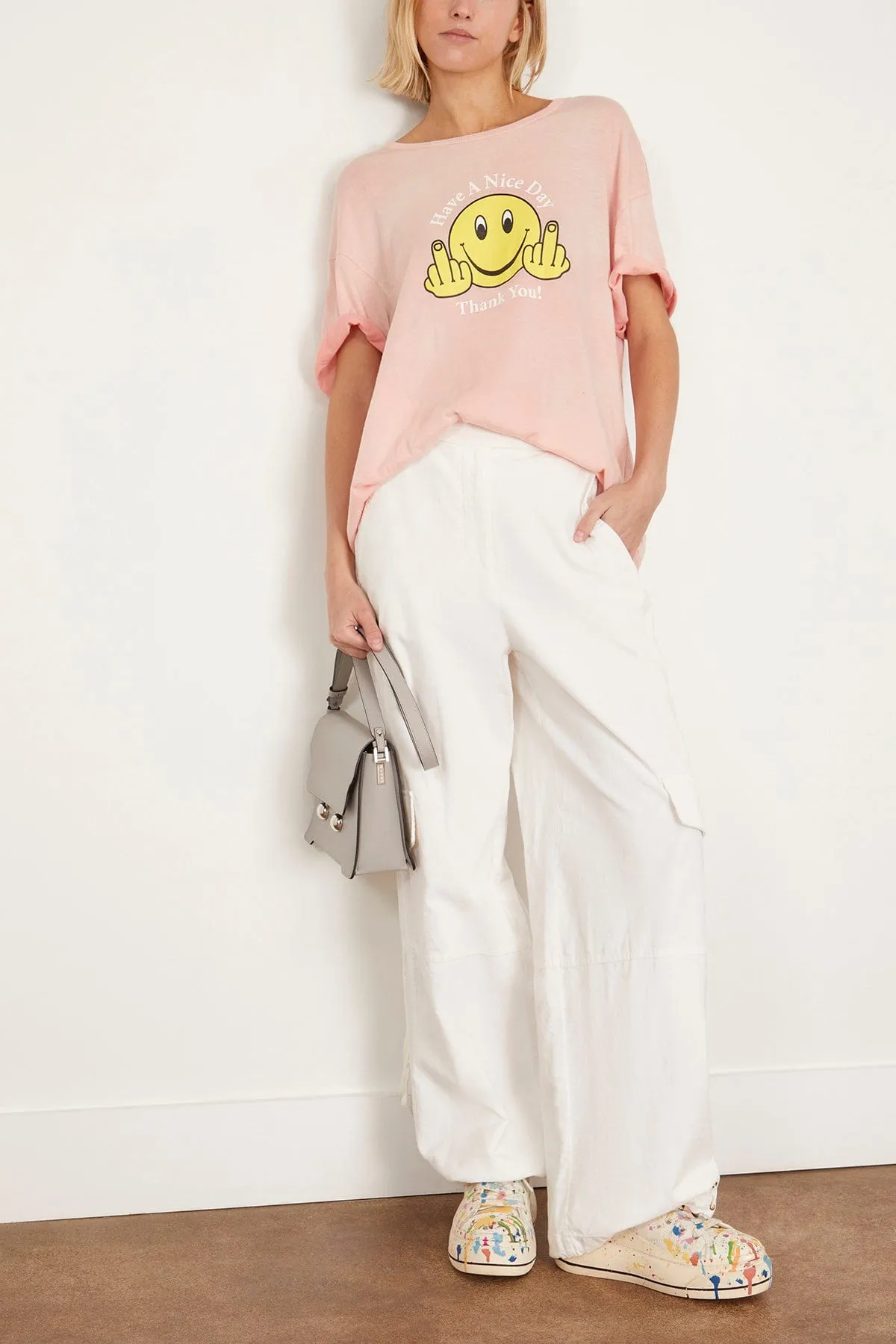 Have a Nice Day Relaxed Tee in Pink