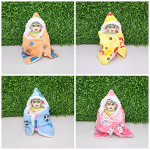 Laddu Gopal ji Nutan Shawl Ponhu Pack of 3 [Random Color]