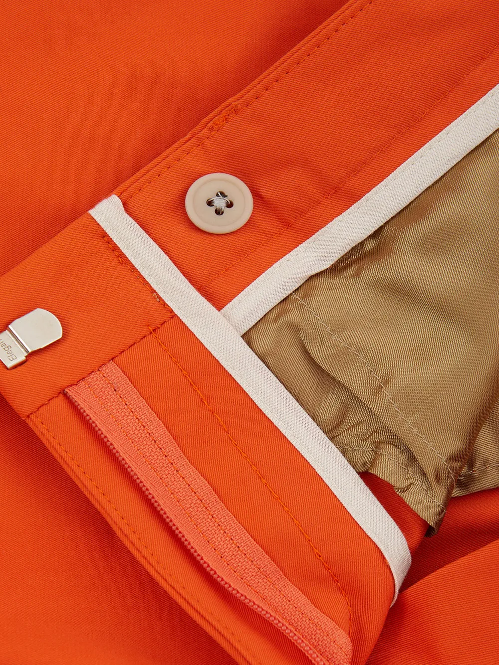 Lardini Elegant Orange Cotton Chinos