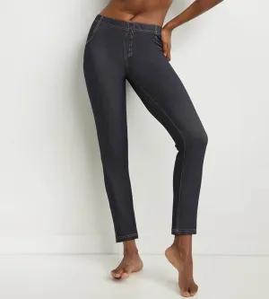 Legging femme effet jean Bleu Marine avec poches Dim Relax & Go