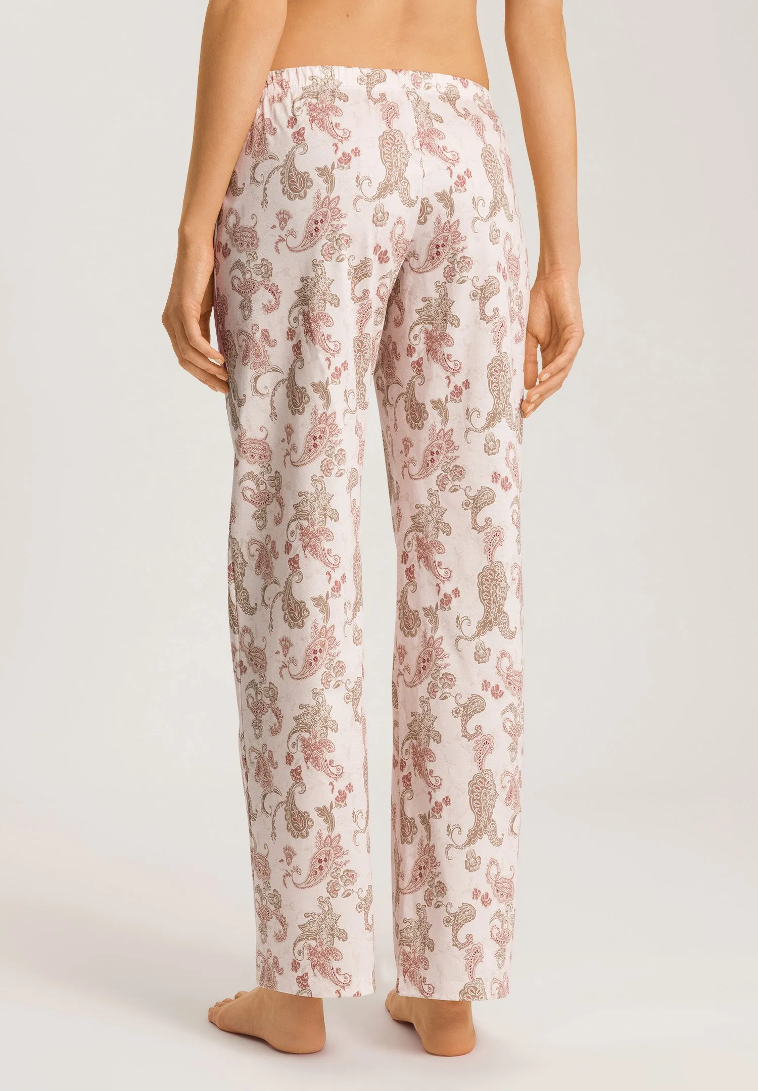 Loungy Nights Cotton Knit Pajama Pants | Rose Paisley 76492-2869