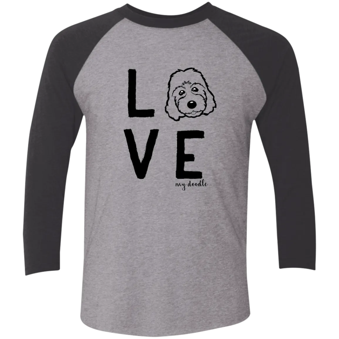 LoVe My Doodle 3/4 Sleeve Baseball Raglan T-Shirt, Goldendoodle, labradoodle shirts