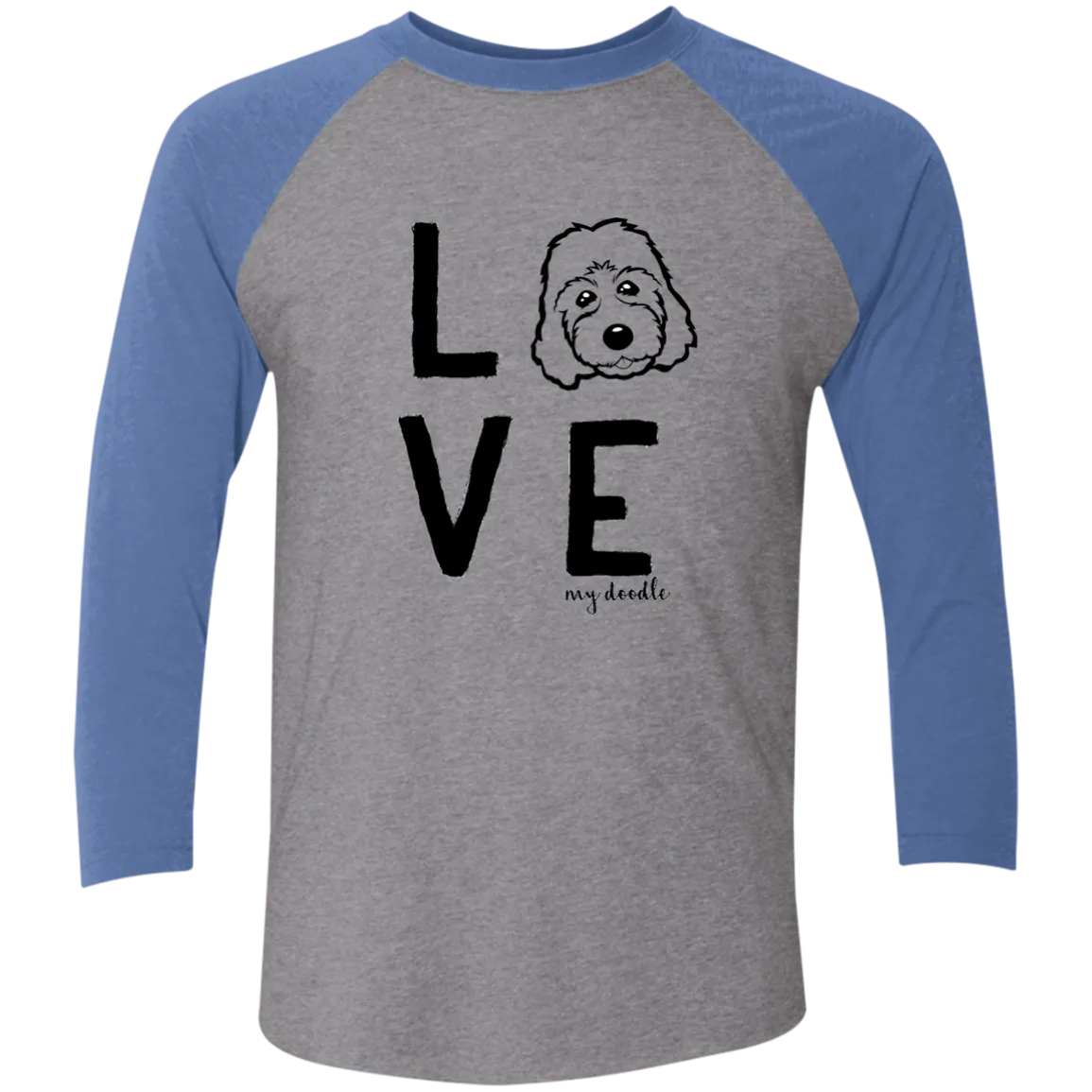 LoVe My Doodle 3/4 Sleeve Baseball Raglan T-Shirt, Goldendoodle, labradoodle shirts