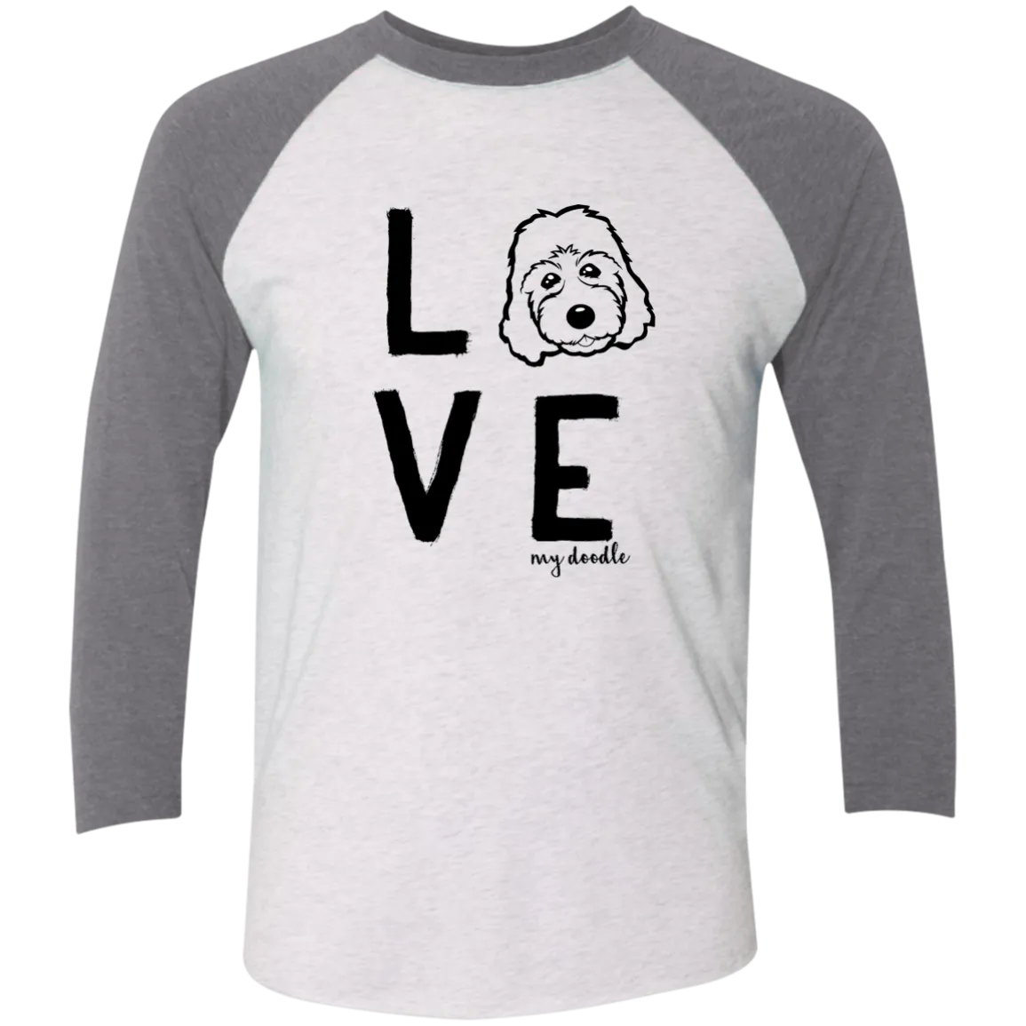 LoVe My Doodle 3/4 Sleeve Baseball Raglan T-Shirt, Goldendoodle, labradoodle shirts