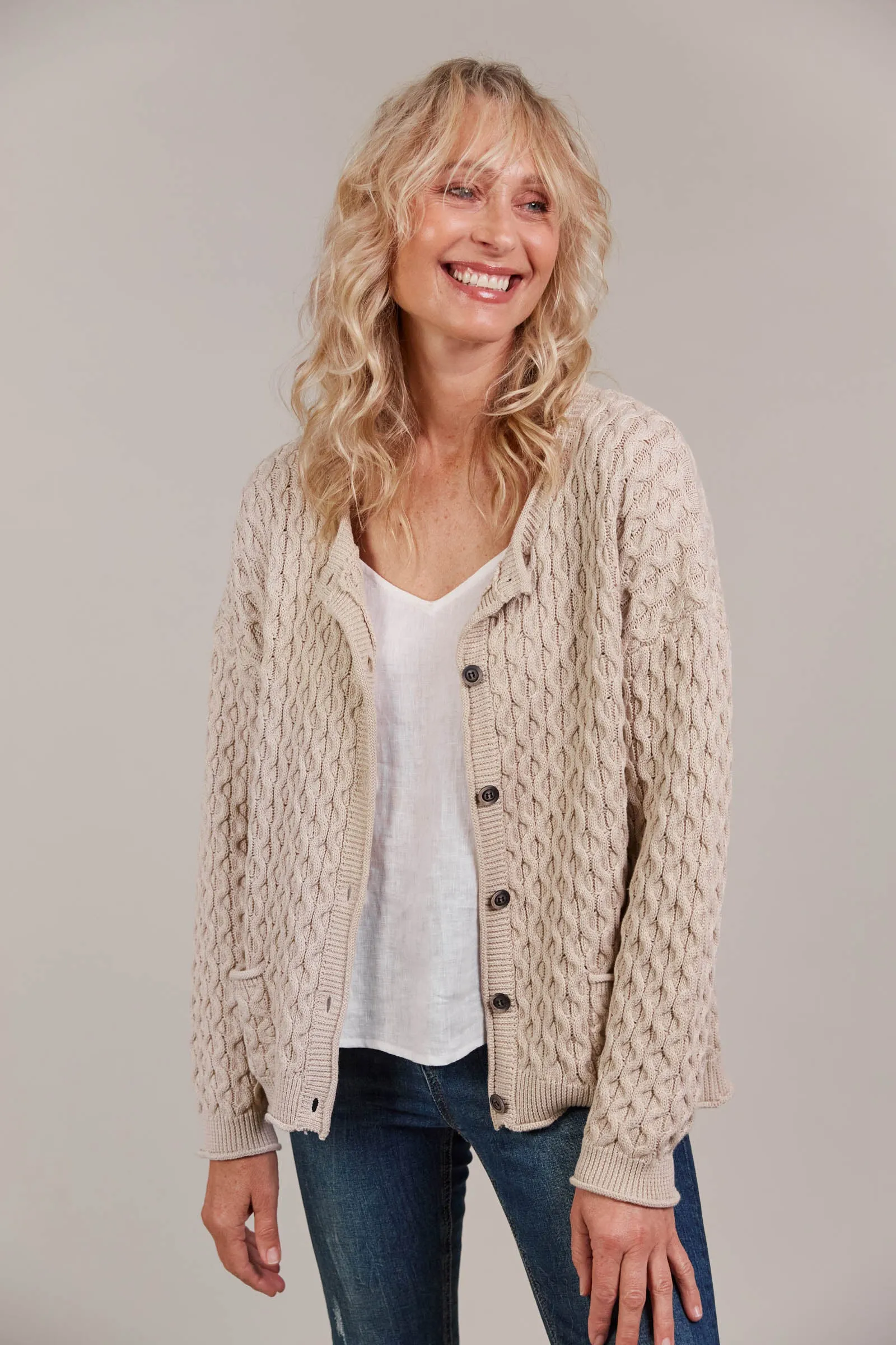 Naviva Cardigan - Oat