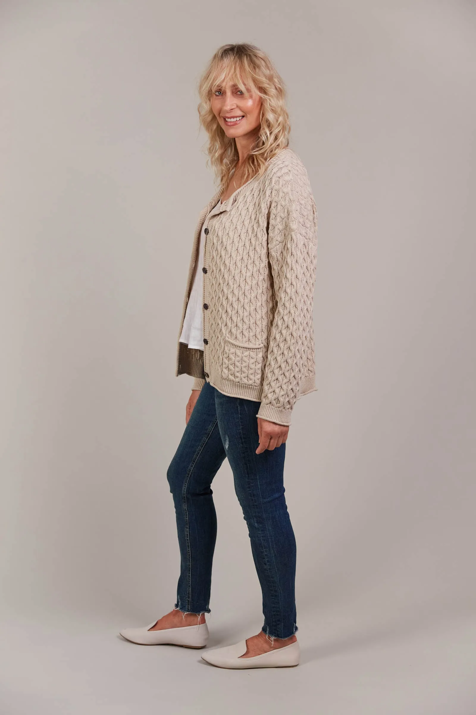 Naviva Cardigan - Oat