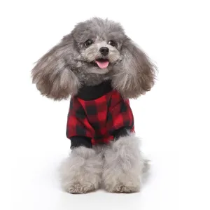 Pet / Dog / Cat Red and Black Buffalo Plaid Pajama
