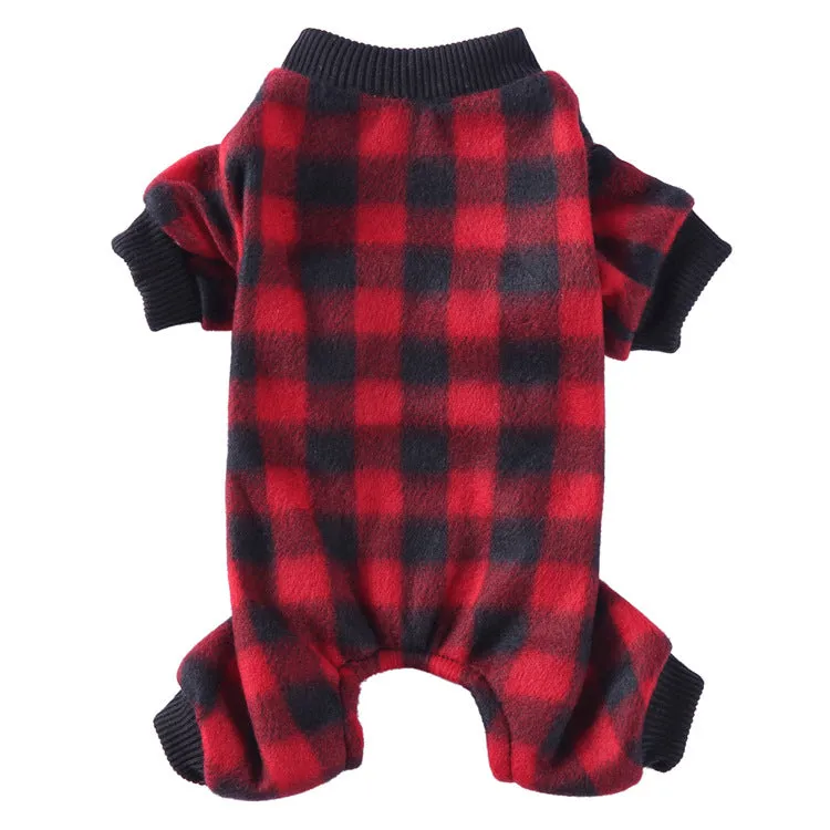 Pet / Dog / Cat Red and Black Buffalo Plaid Pajama