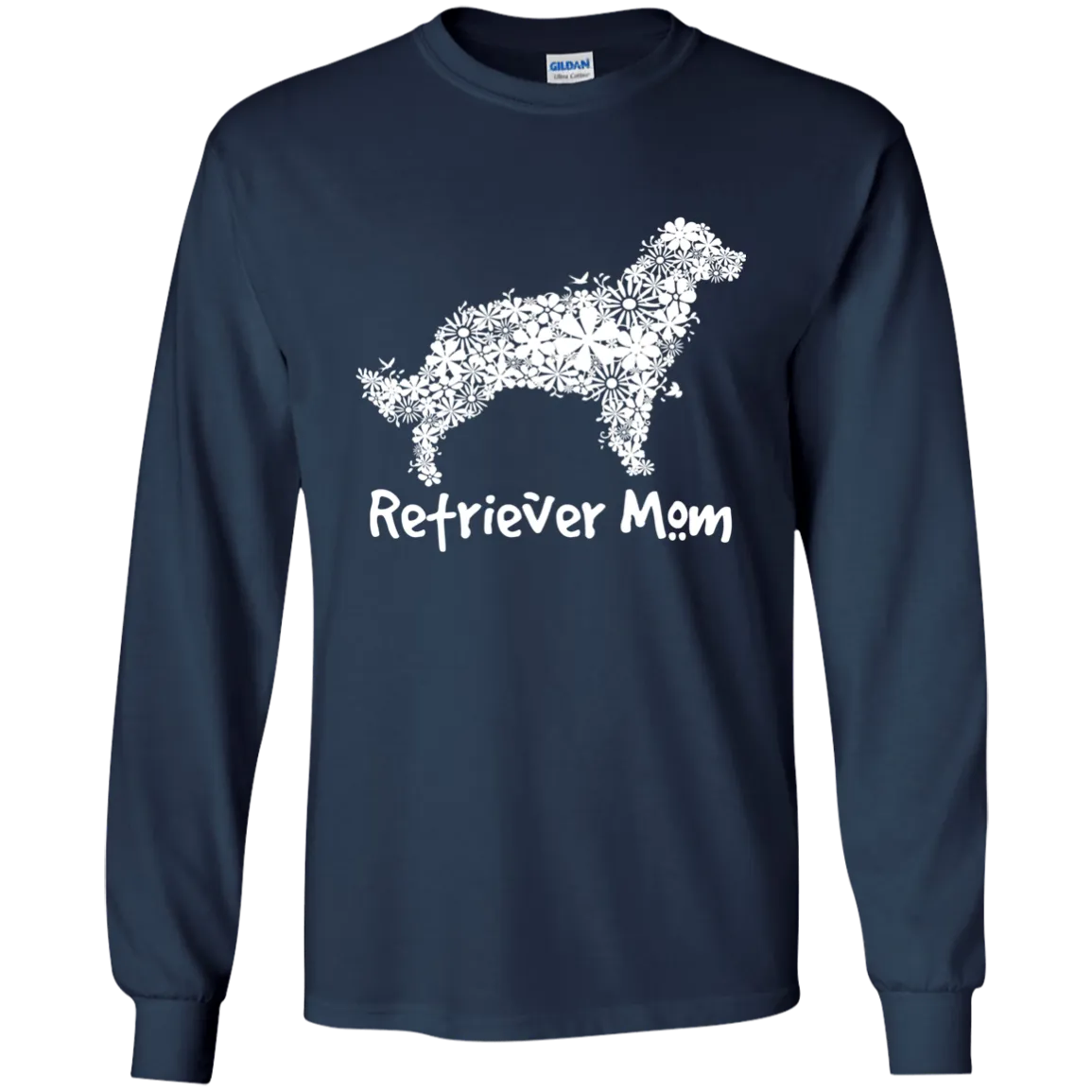 Retriever Flower Mom LS Ultra Cotton T-Shirt