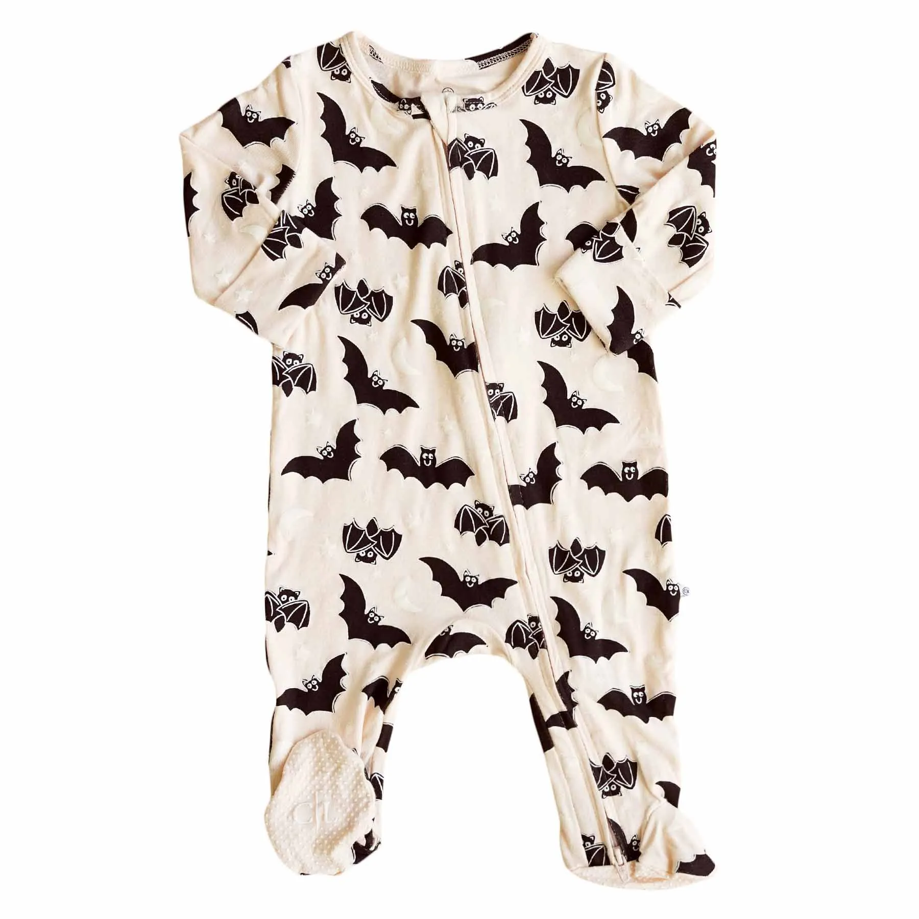 Scaredy Bats Zipper Footie