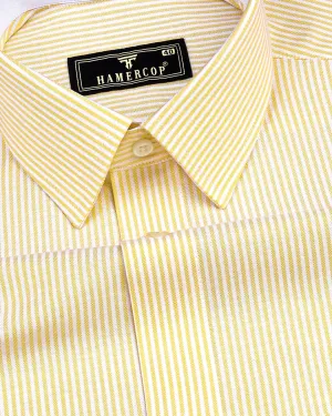 Stanton Yellow Bengal Stripe Oxford Cotton Designer Shirt