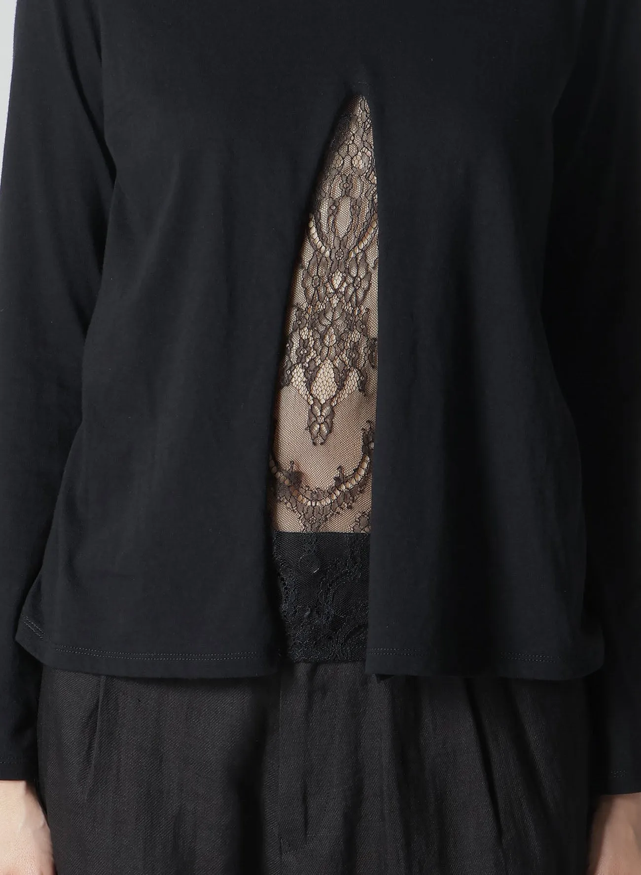 STF COTTON SINGLE JERSEY CUT-OUT LONG SLEEVE T B