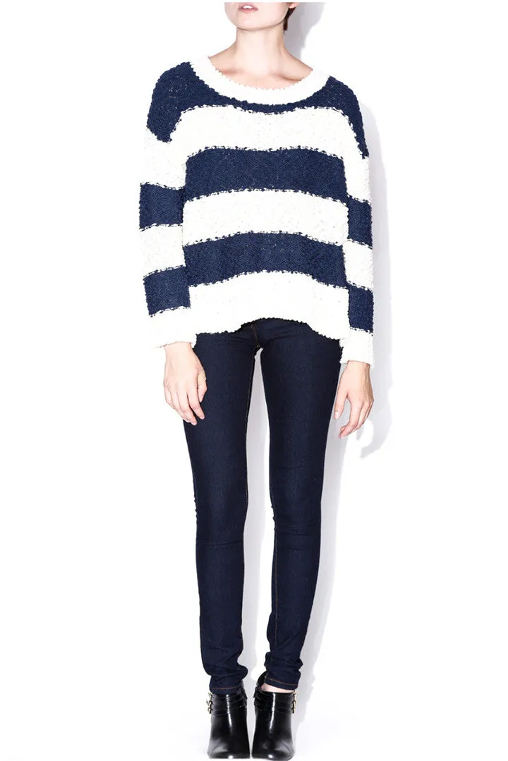 Striped Soft Ribbed Sweater