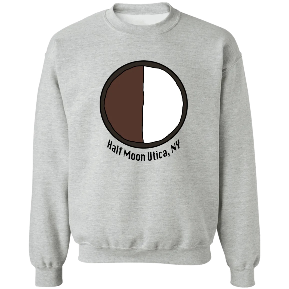 Utica Half Moon Crewneck Pullover Sweatshirt  8 oz.