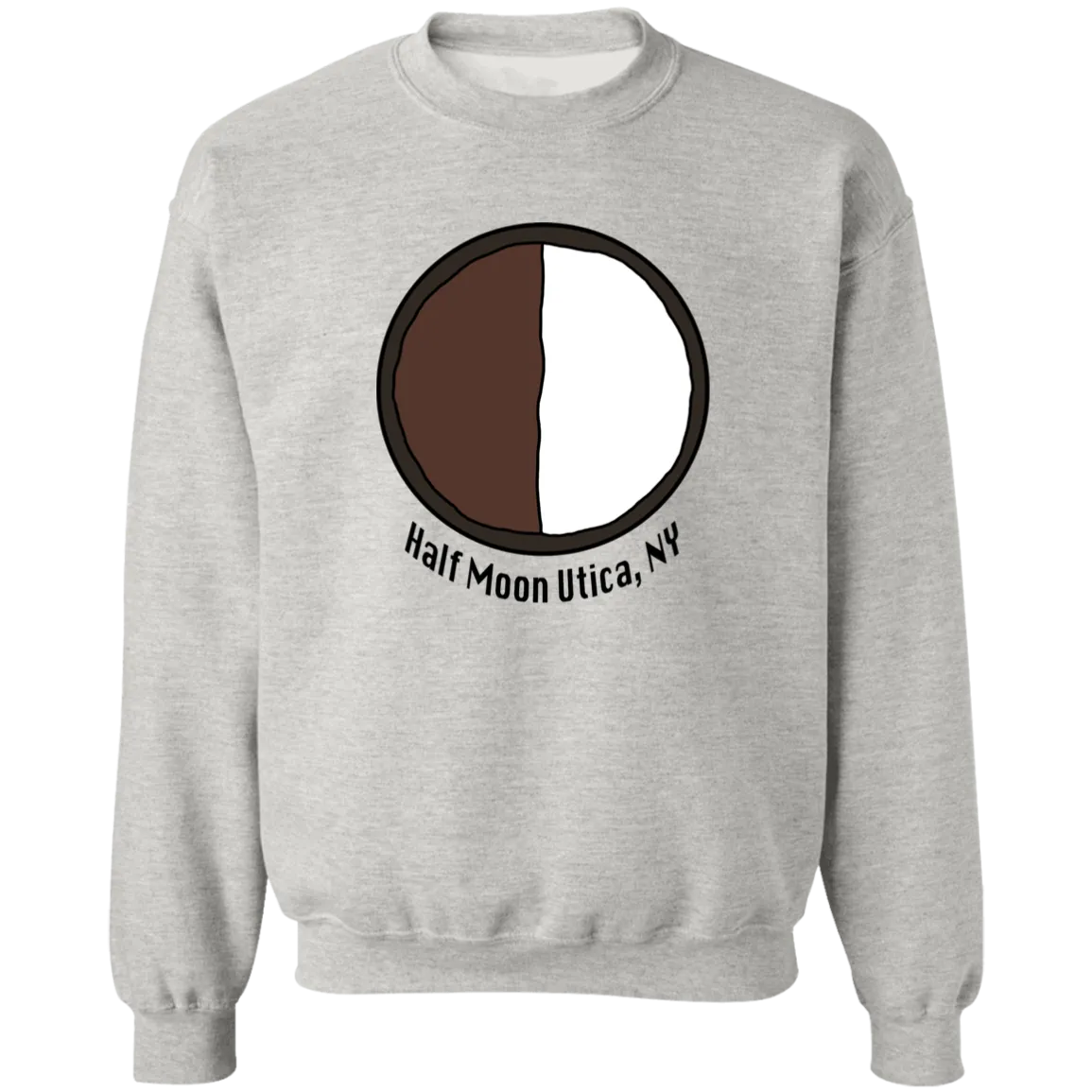 Utica Half Moon Crewneck Pullover Sweatshirt  8 oz.