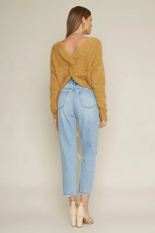 White Eyelash Sweater