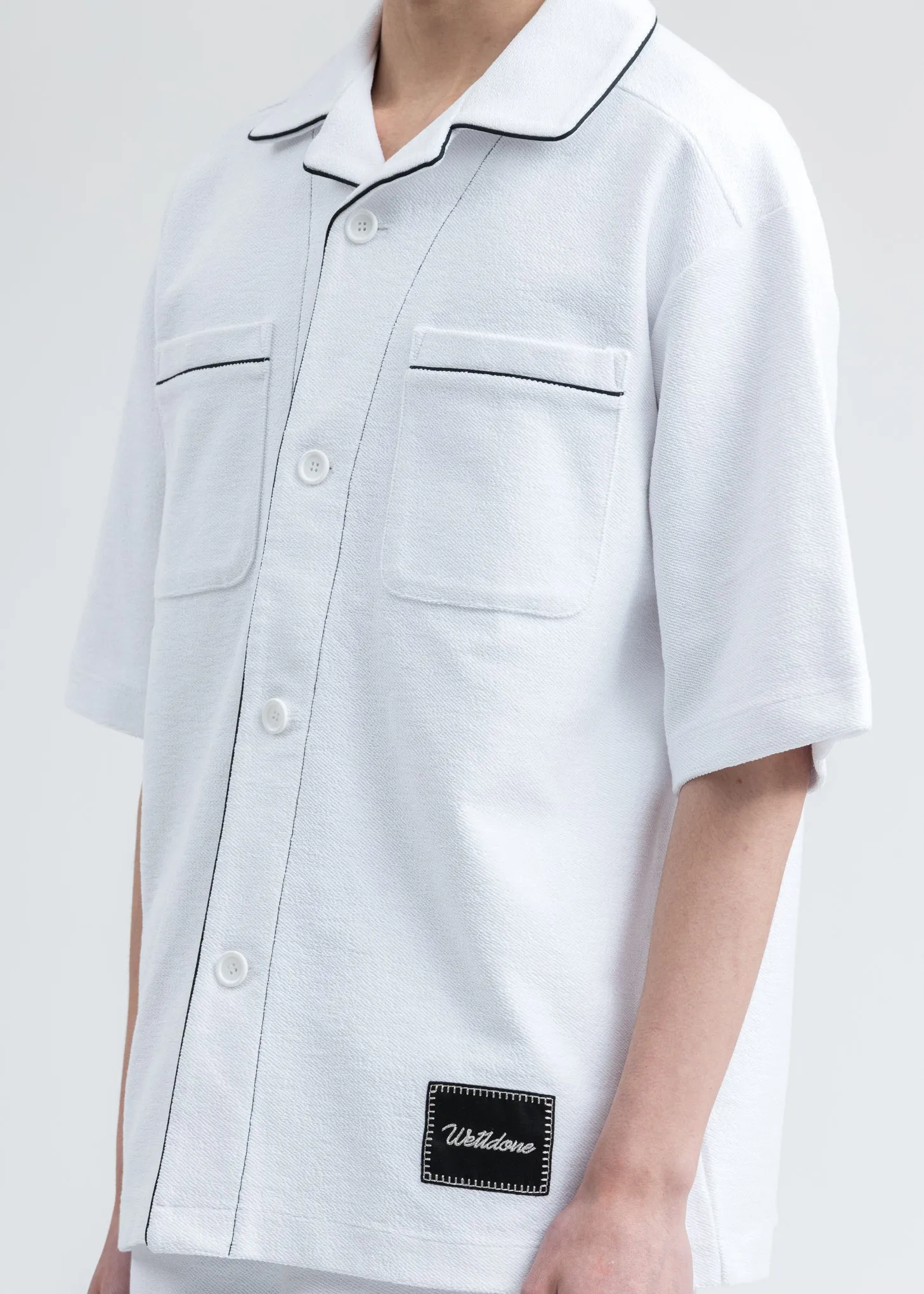 White Zurry Pyjama Top Short Sleeve