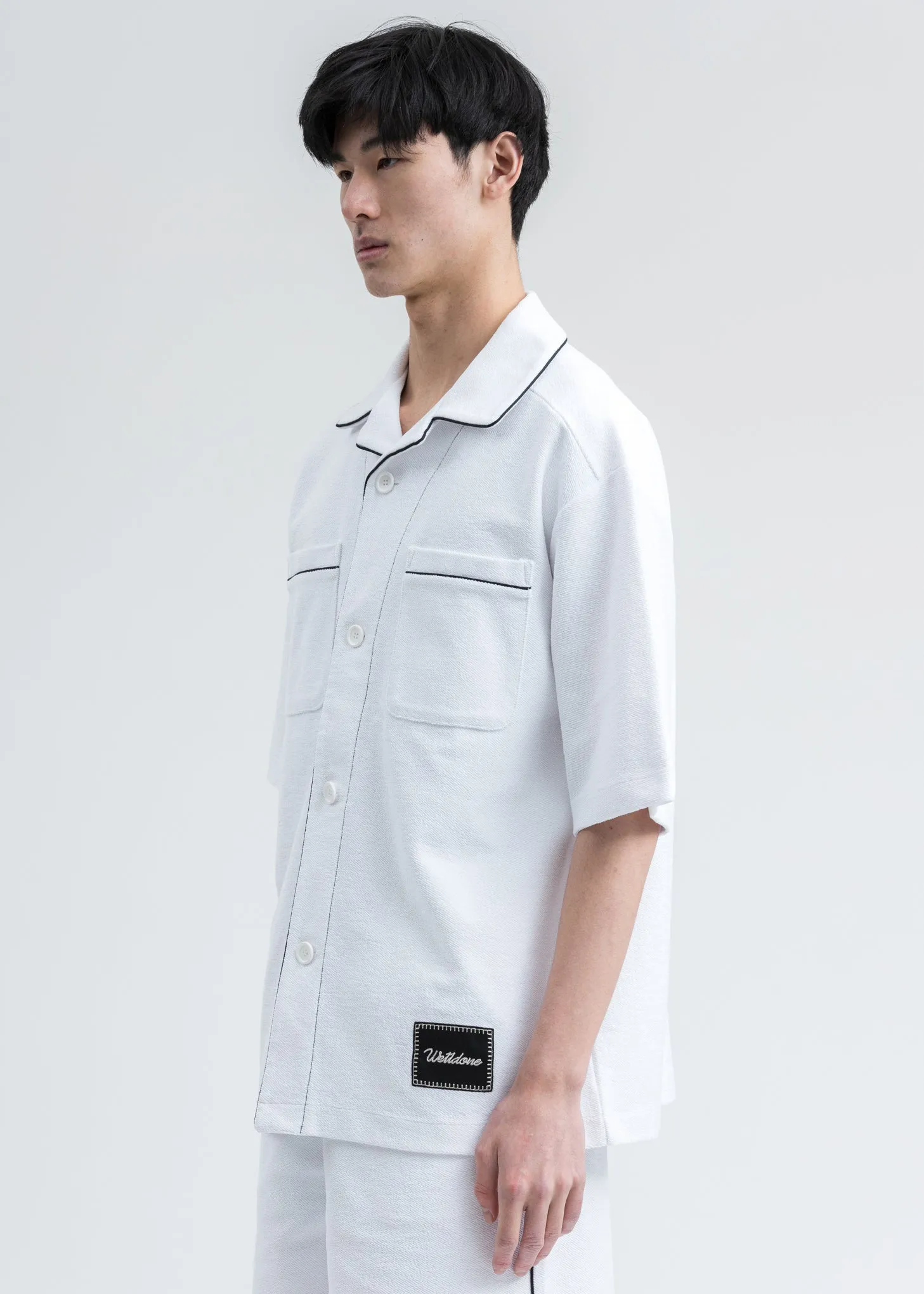 White Zurry Pyjama Top Short Sleeve
