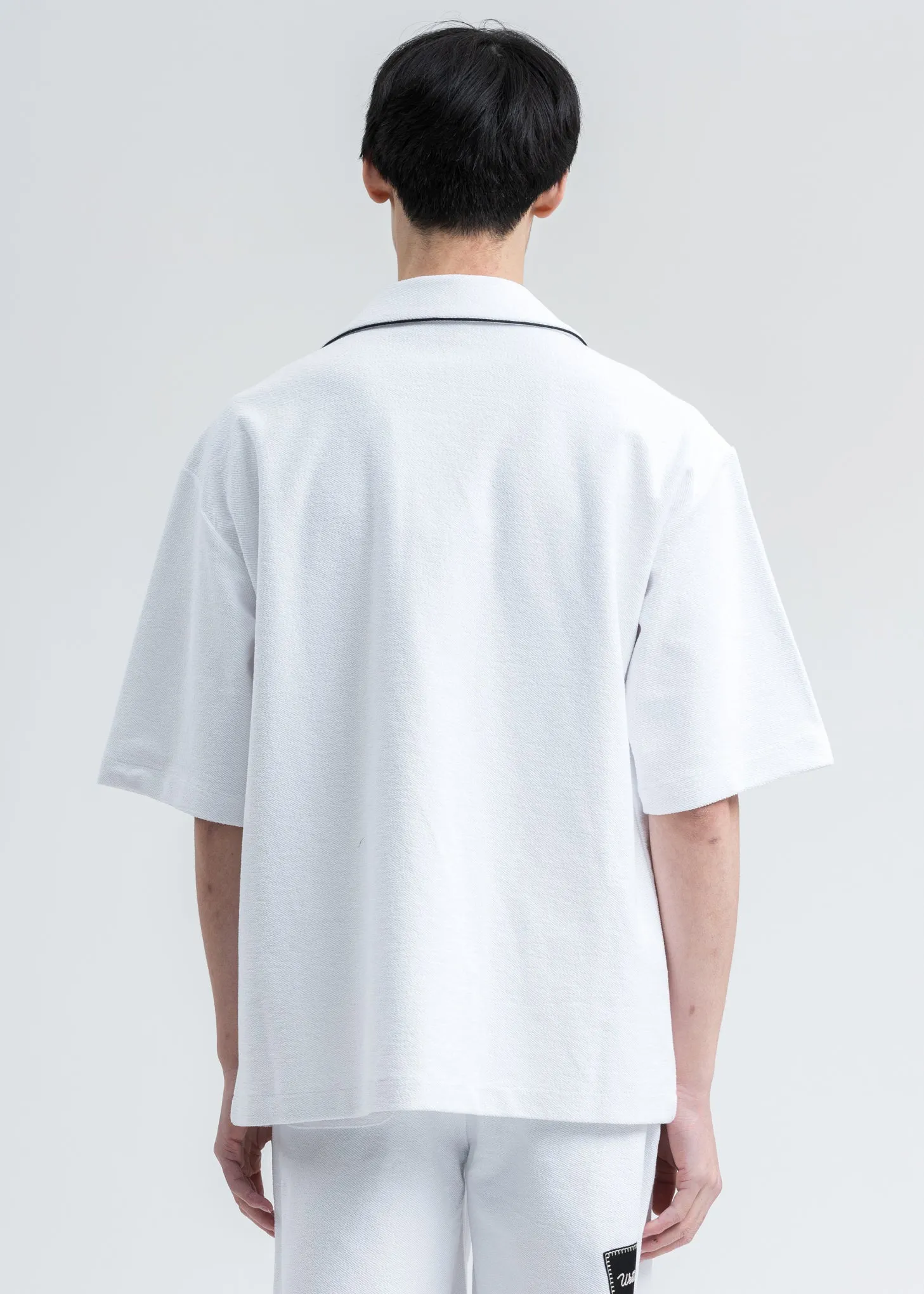 White Zurry Pyjama Top Short Sleeve
