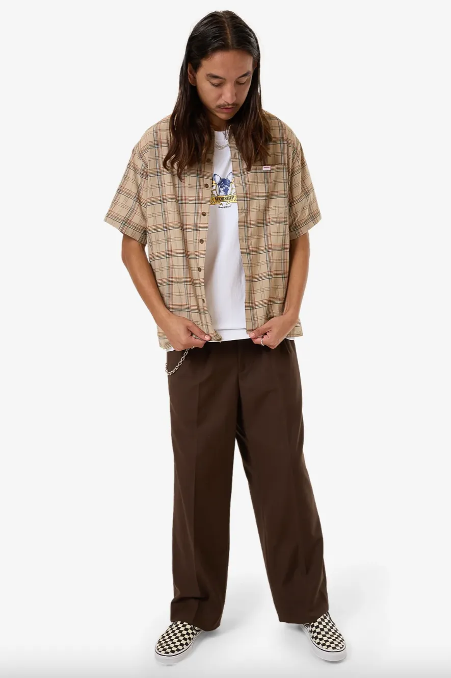 WORSHIP SUPPLIES HANK SHORT SLEEVE WORK SHIRT - GREY