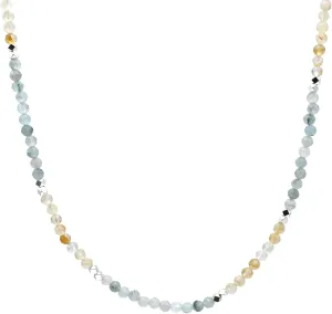 ZANNAH Gemstone Beaded Necklaces for Women - Boho Style Initial Necklaces 15"   3.15" Extender, Cute and Trendy Choker, Natural Stone Handmade Jewelry, Thoughtful Gifts for Women